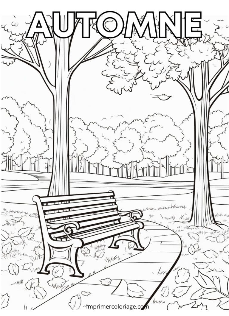 Coloriage automne (6) - dessin gratuit &agrave; imprimer
