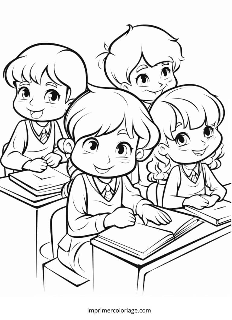 Coloriage rentr&eacute;e scolaire petite section | Dessin gratuit &agrave; imprimer