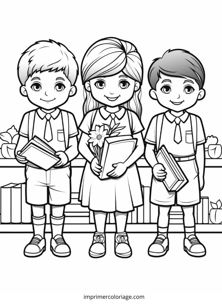 Coloriage rentr&eacute;e scolaire MS | Dessin gratuit &agrave; imprimer