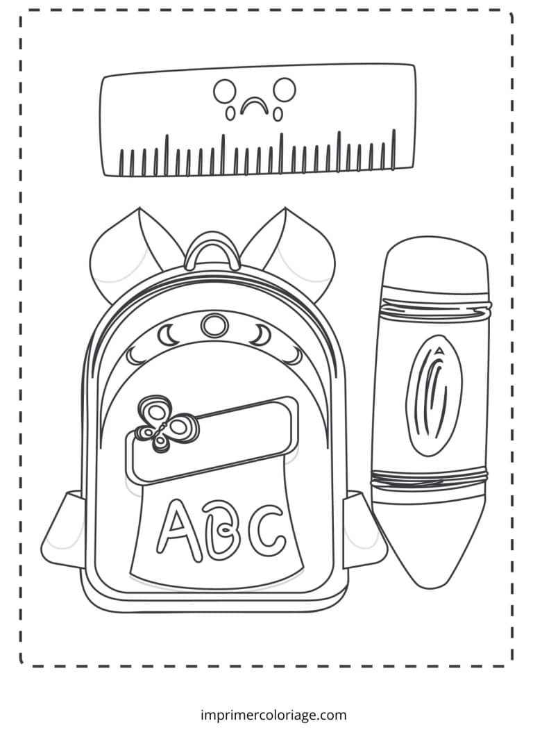 Coloriage rentr&eacute;e scolaire CE1 | Dessin gratuit &agrave; imprimer