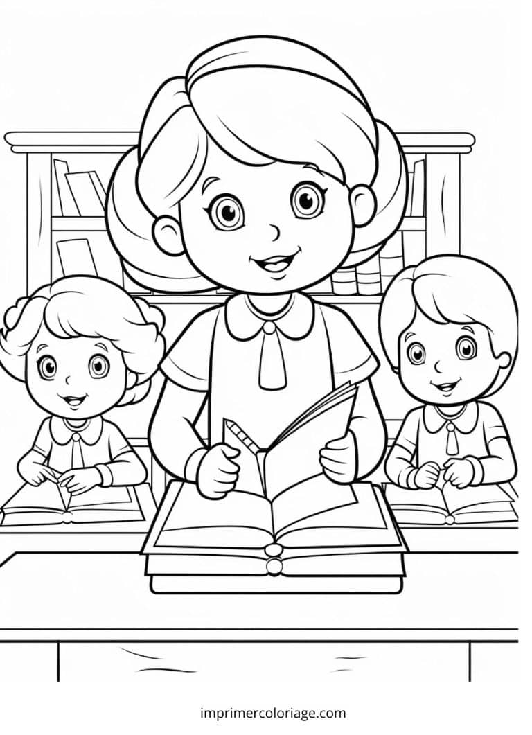 Coloriage rentr&eacute;e scolaire GS | Dessin gratuit &agrave; imprimer