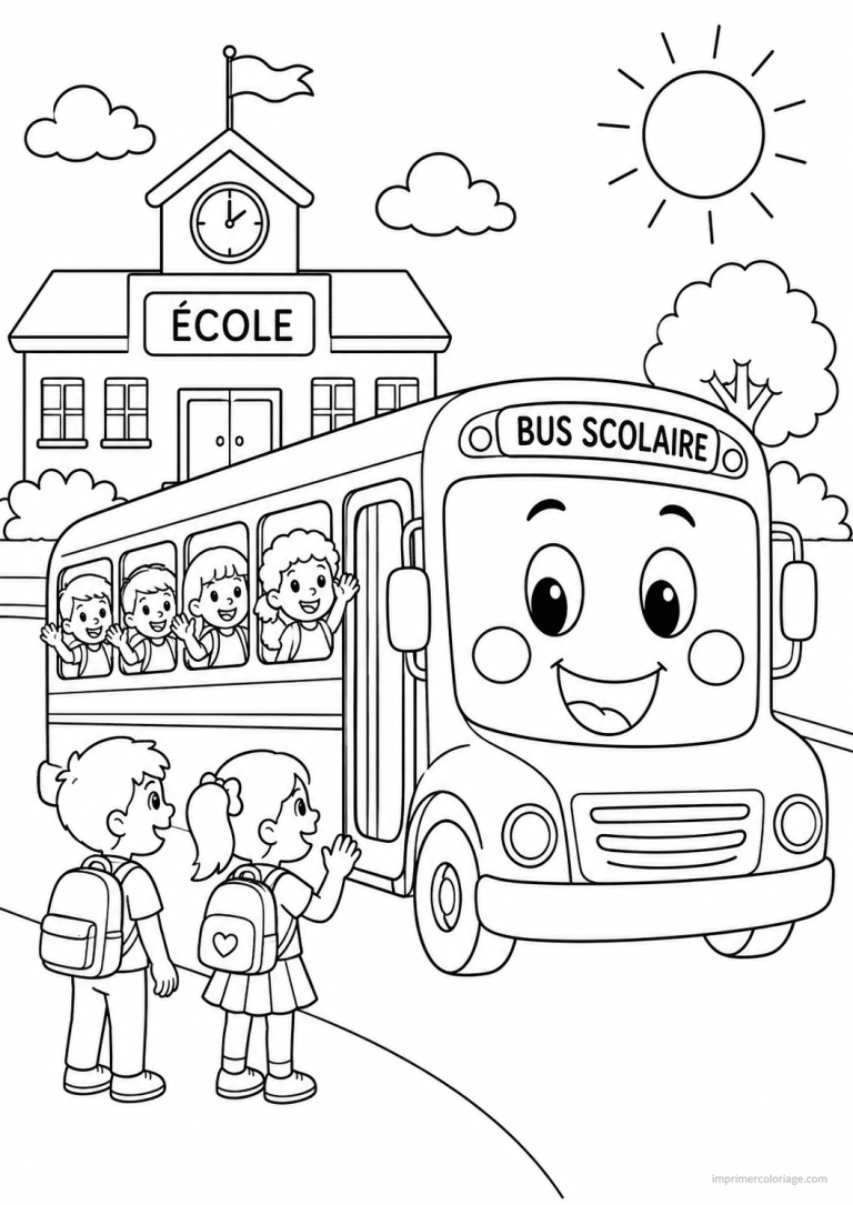 coloriage rentree bus scolaire - dessin gratuit &agrave; imprimer