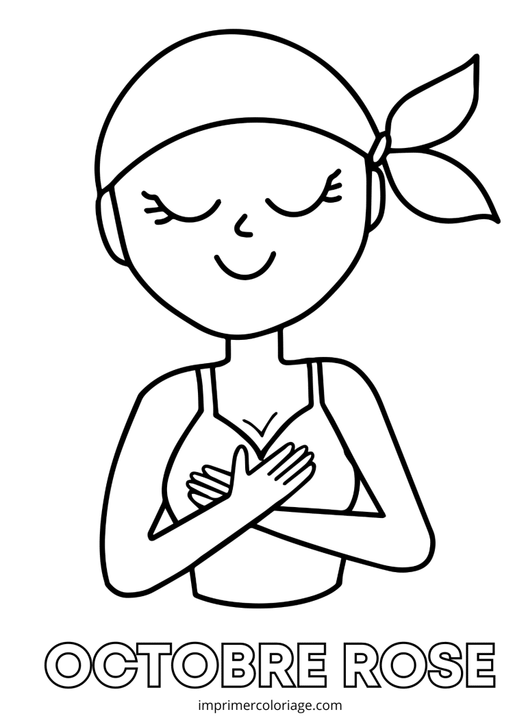 Coloriage octobre rose cancer du sein - dessin gratuit &agrave; imprimer