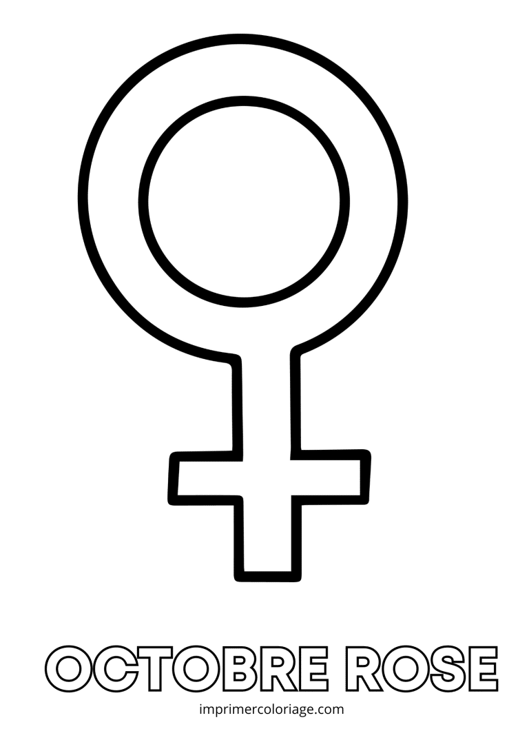 Coloriage octobre rose femme - dessin gratuit &agrave; imprimer
