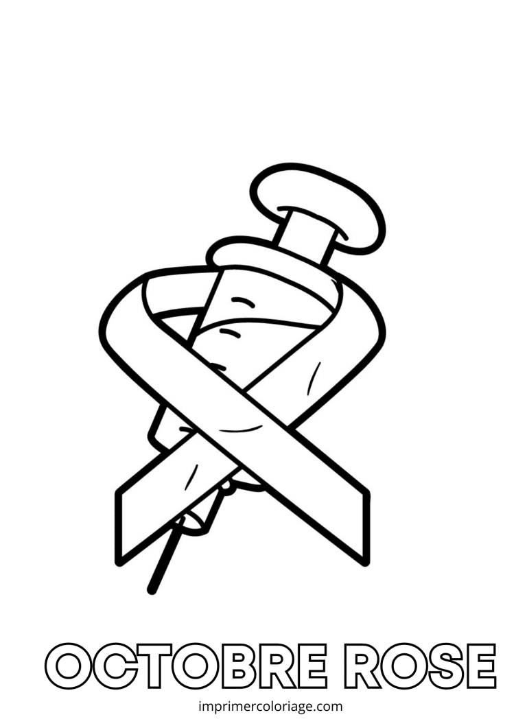 Coloriage octobre rose soins - dessin gratuit &agrave; imprimer