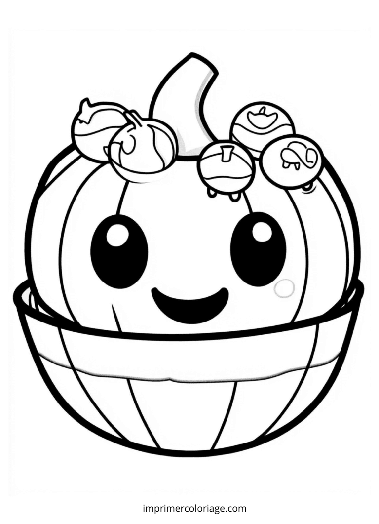 coloriage citrouille halloween kawaii à imprimer coloriage citrouille halloween kawaii - dessin gratuit à imprimer