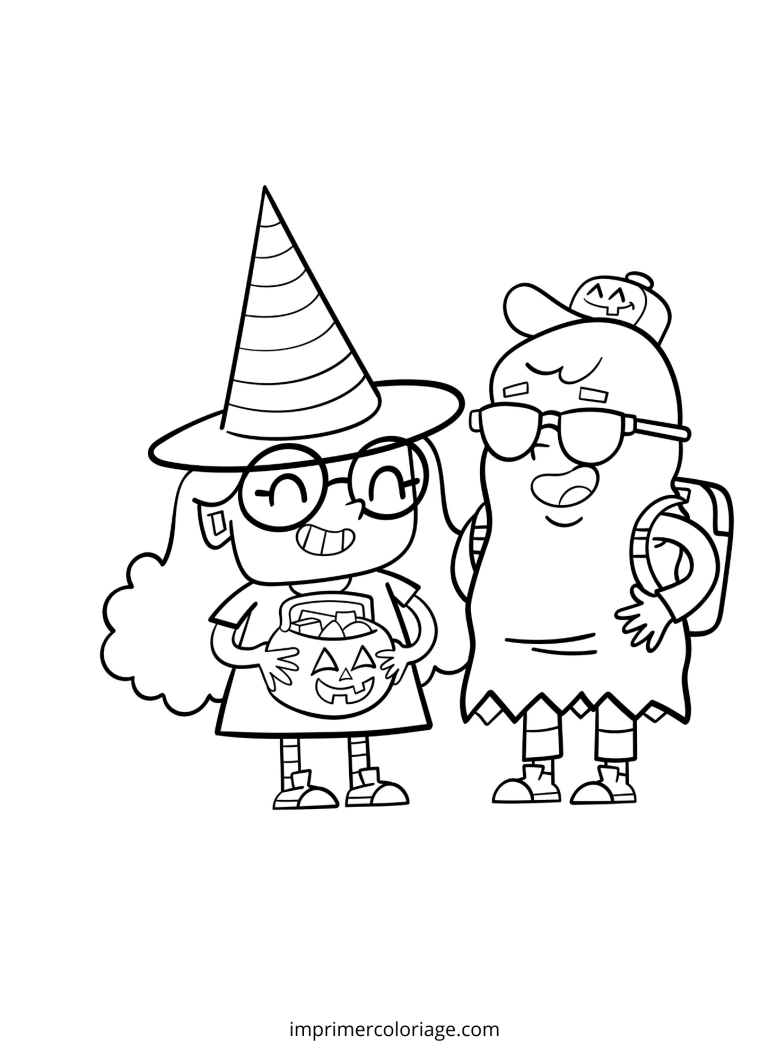 coloriage halloween kawaii (7) à imprimer coloriage halloween kawaii (7) - dessin gratuit à imprimer