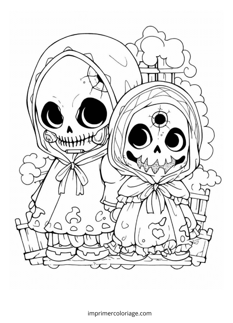 coloriage kawaii halloween (2) à imprimer coloriage kawaii halloween (2) - dessin gratuit à imprimer