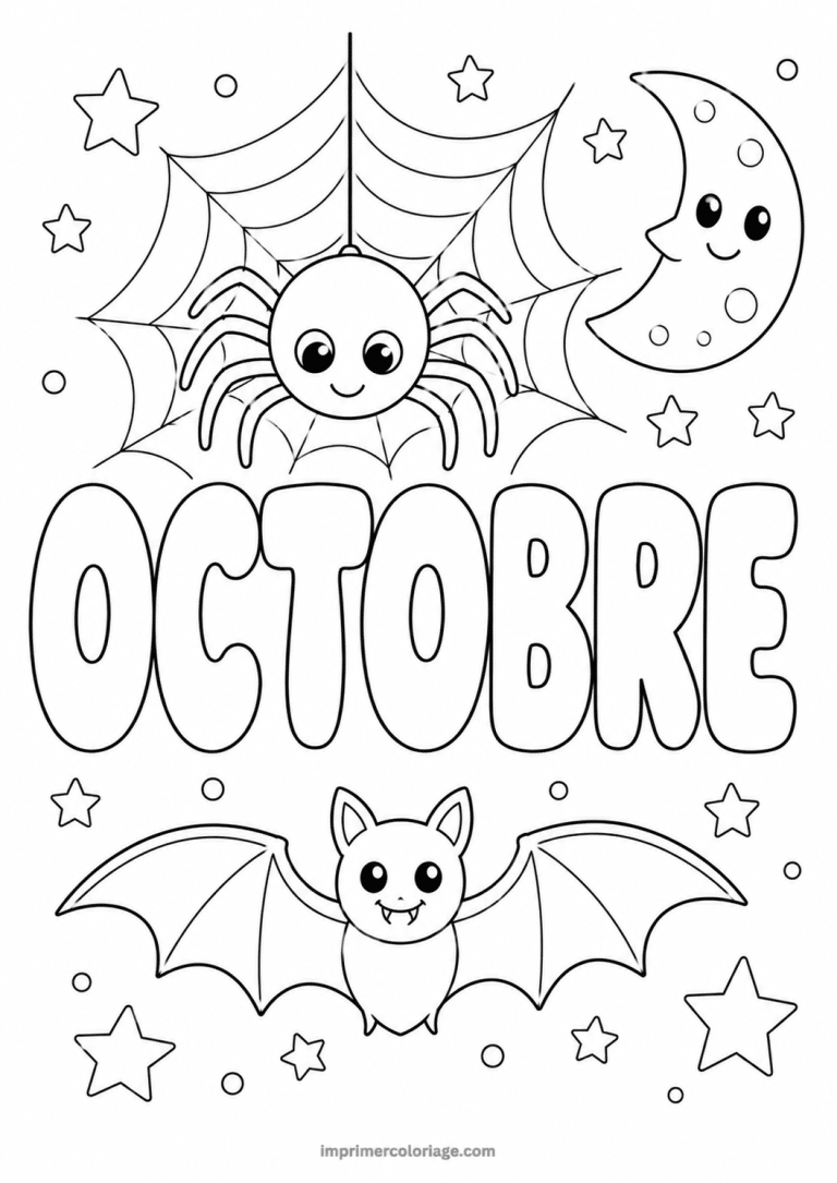 coloriage octobre araignee - dessin gratuit &agrave; imprimer