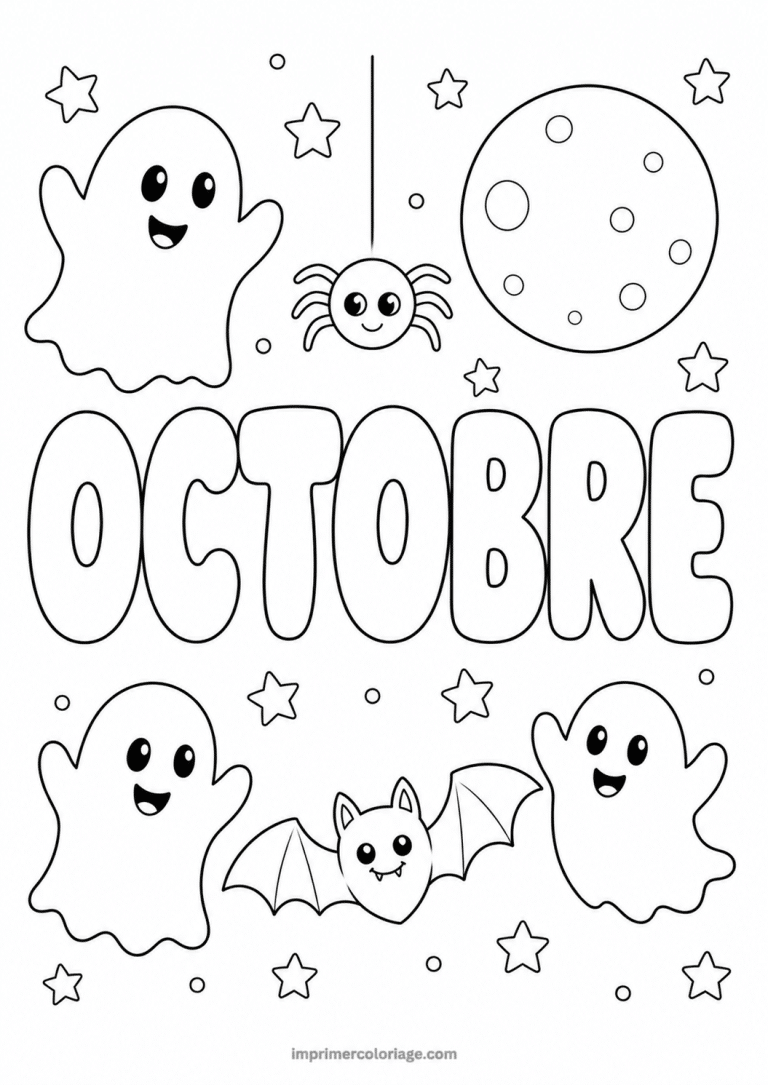 coloriage octobre fantomes - dessin gratuit &agrave; imprimer
