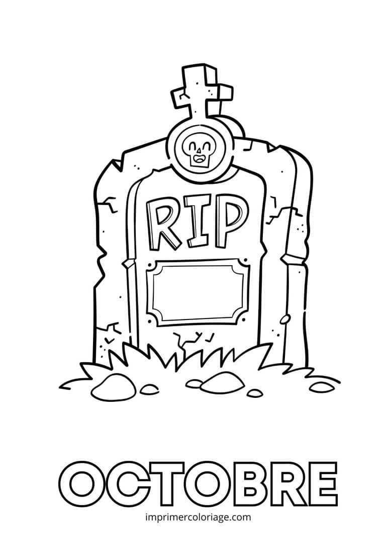 coloriage octobre imprimer halloween - dessin gratuit &agrave; imprimer