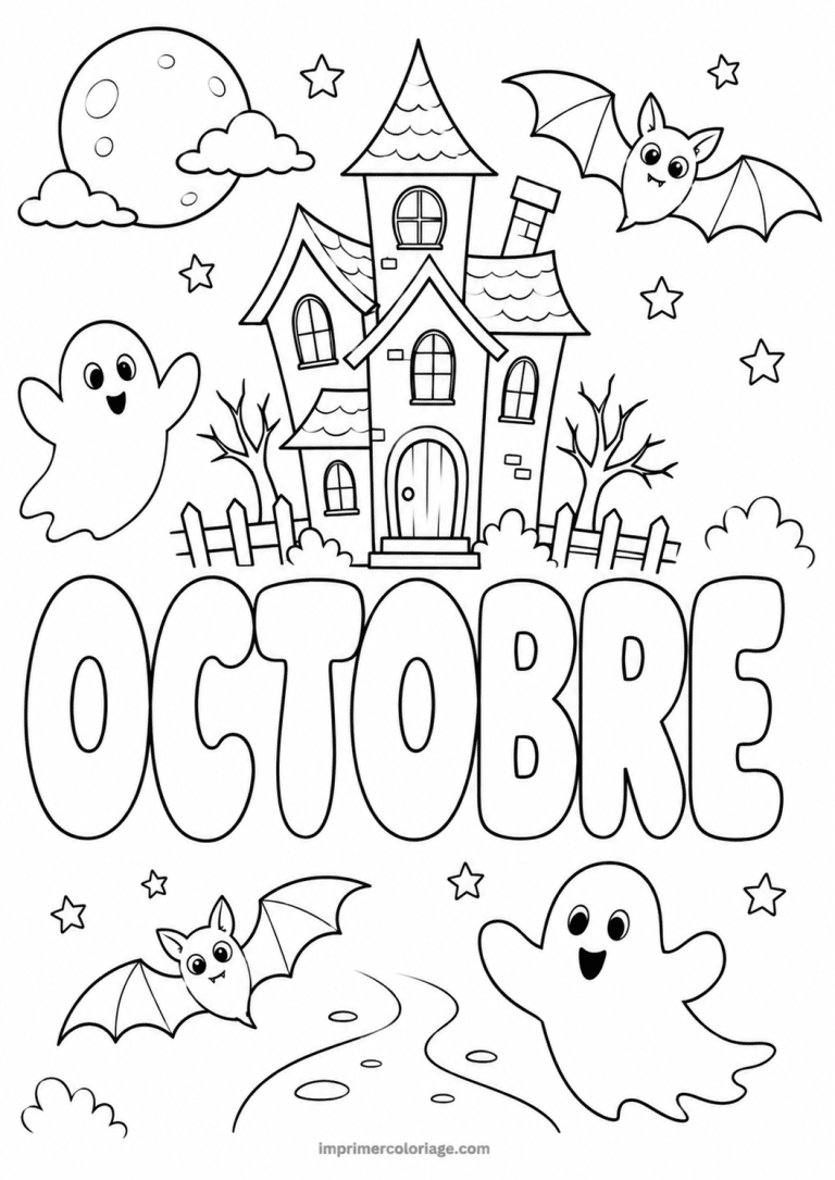 coloriage octobre maison hantee - dessin gratuit &agrave; imprimer