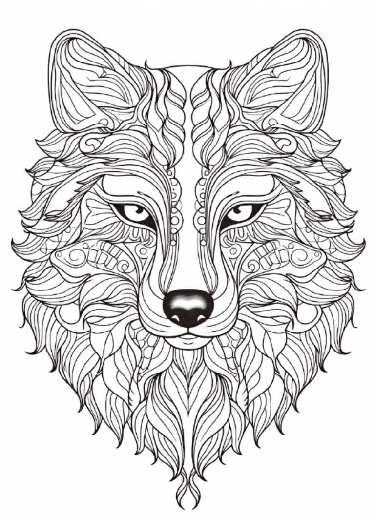 Coloriage animal mandala LOUP à imprimer Coloriage animal mandala LOUP - dessin gratuit à imprimer