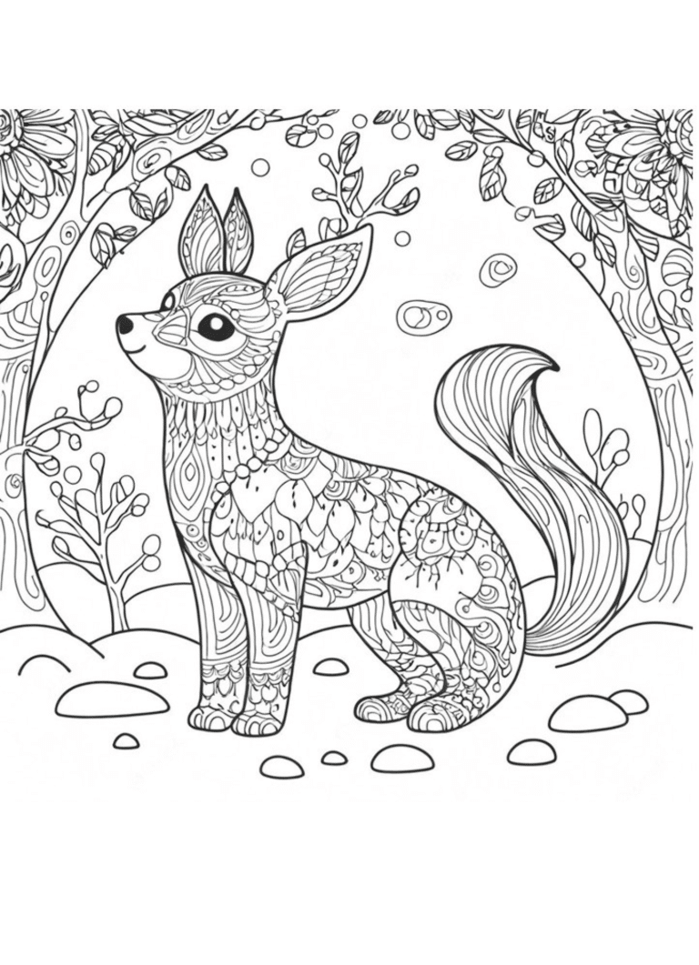 Coloriage animal mandala foret hiver à imprimer Coloriage animal mandala foret hiver - dessin gratuit à imprimer