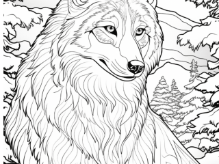 Coloriage loup adulte à imprimer Coloriage loup adulte - dessin gratuit à imprimer