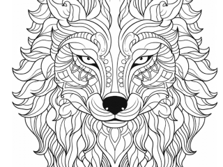 Coloriage loup mandala à imprimer Coloriage loup mandala - dessin gratuit à imprimer