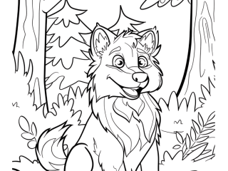 Coloriage loup maternelle à imprimer Coloriage loup maternelle - dessin gratuit à imprimer