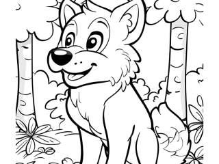 Coloriage loup mini à imprimer Coloriage loup mini - dessin gratuit à imprimer