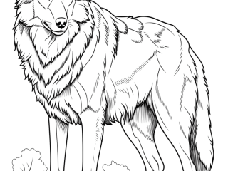 Coloriage loup montagne à imprimer Coloriage loup montagne - dessin gratuit à imprimer