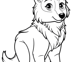 Coloriage mini loup à imprimer Coloriage mini loup - dessin gratuit à imprimer