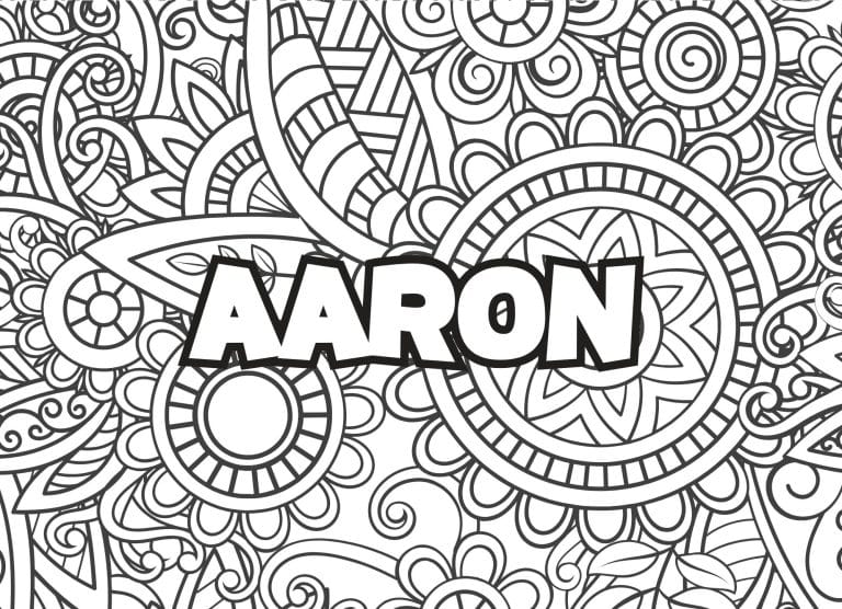 Prenom Aaron Coloriage mandala - dessin gratuit &agrave; imprimer