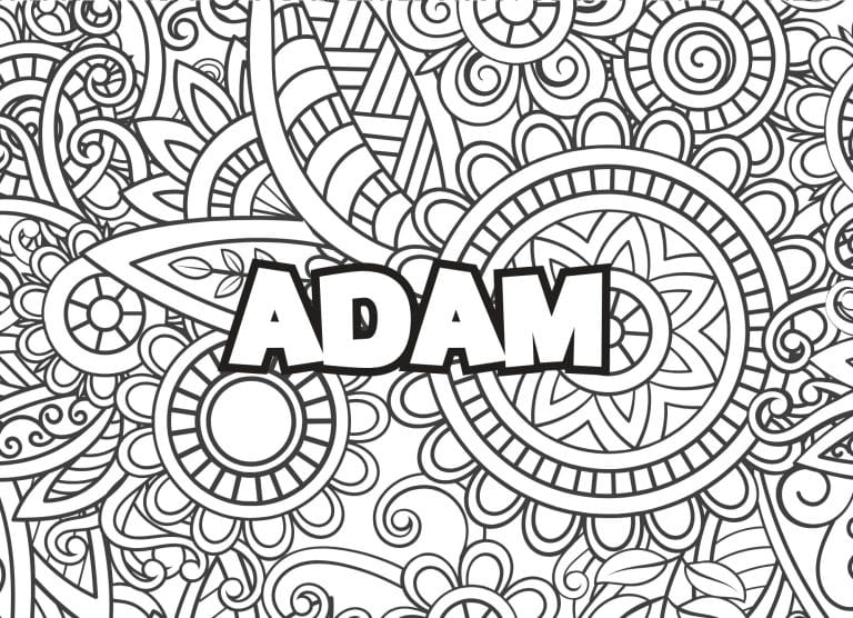 Prenom Adam Coloriage mandala - dessin gratuit &agrave; imprimer