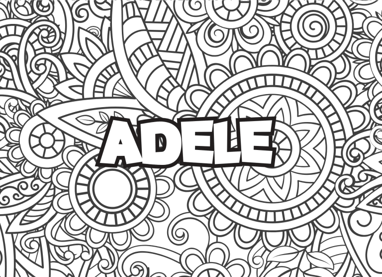 Prenom Ad&egrave;le Coloriage mandala - dessin gratuit &agrave; imprimer