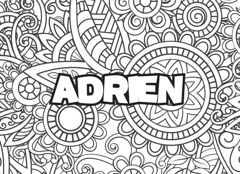 Prenom Adrien Coloriage mandala - dessin gratuit &agrave; imprimer