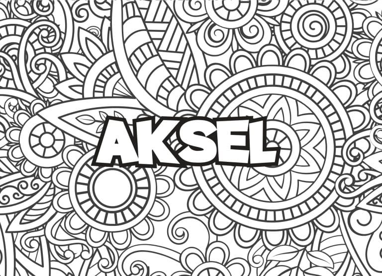 Prenom Aksel Coloriage mandala - dessin gratuit &agrave; imprimer