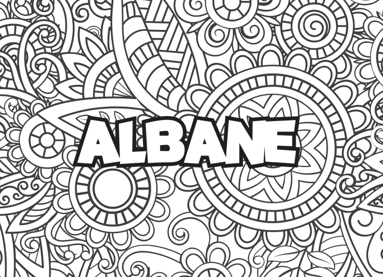 Prenom Albane Coloriage mandala - dessin gratuit &agrave; imprimer