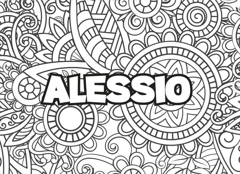 Prenom Alessio Coloriage mandala - dessin gratuit &agrave; imprimer