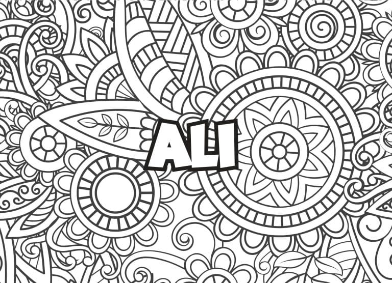 Prenom Ali Coloriage mandala - dessin gratuit &agrave; imprimer