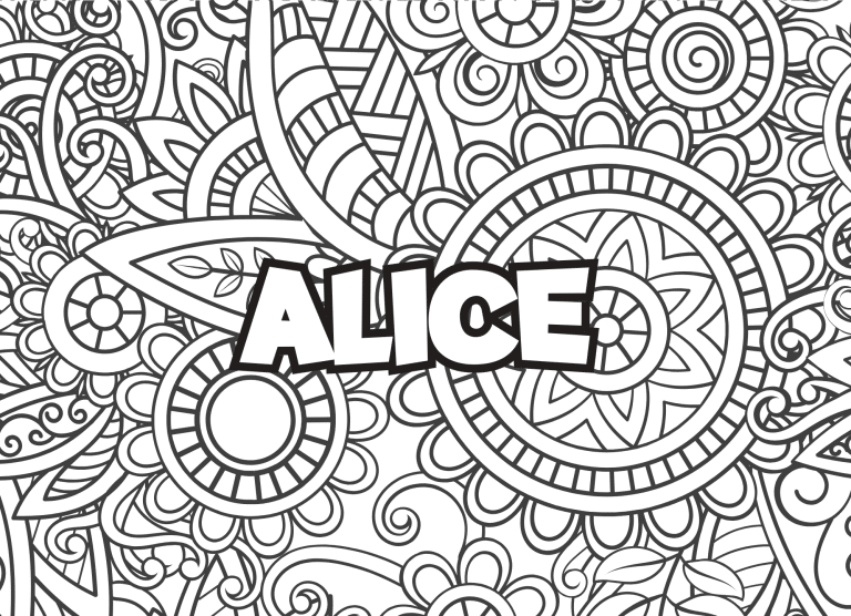 Prenom Alice Coloriage mandala - dessin gratuit &agrave; imprimer