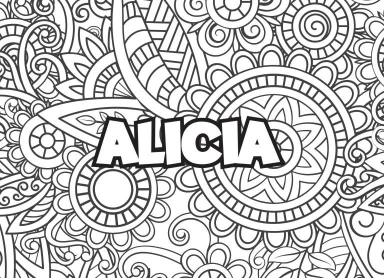 Prenom Alicia Coloriage mandala - dessin gratuit &agrave; imprimer