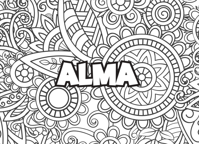 Prenom Alma Coloriage mandala - dessin gratuit &agrave; imprimer