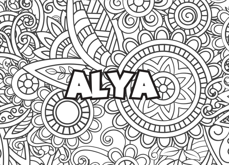 Prenom Alya Coloriage mandala - dessin gratuit &agrave; imprimer
