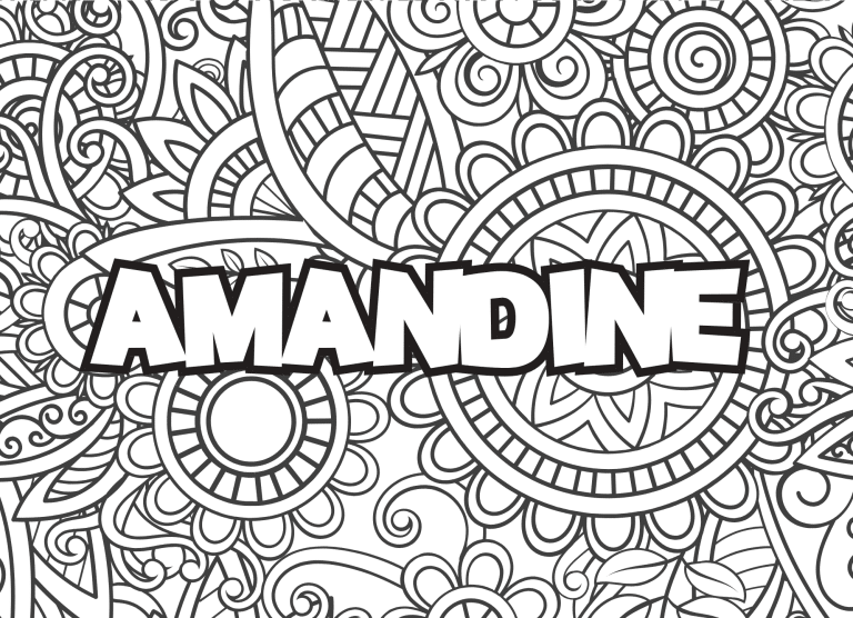 Prenom Amandine Coloriage mandala - dessin gratuit &agrave; imprimer