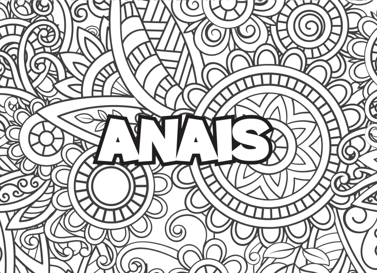Prenom Ana&iuml;s Coloriage mandala - dessin gratuit &agrave; imprimer