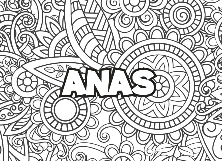 Prenom Anas Coloriage mandala - dessin gratuit &agrave; imprimer
