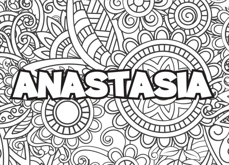 Prenom Anastasia Coloriage mandala - dessin gratuit &agrave; imprimer