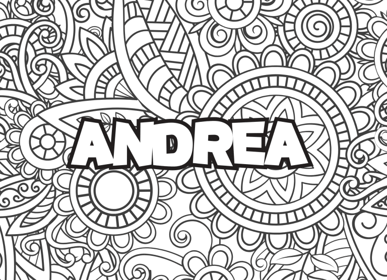 Prenom Andr&eacute;a Coloriage mandala - dessin gratuit &agrave; imprimer