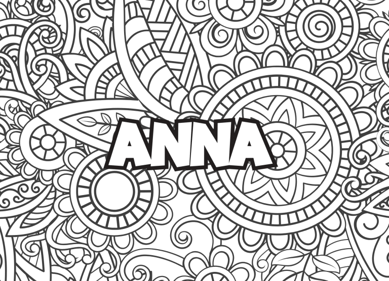 Prenom Anna Coloriage mandala - dessin gratuit &agrave; imprimer