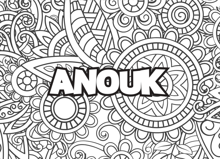 Prenom Anouk Coloriage mandala - dessin gratuit &agrave; imprimer