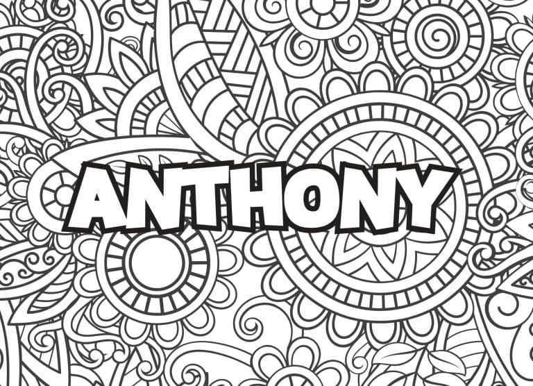 Prenom Anthony Coloriage mandala - dessin gratuit &agrave; imprimer