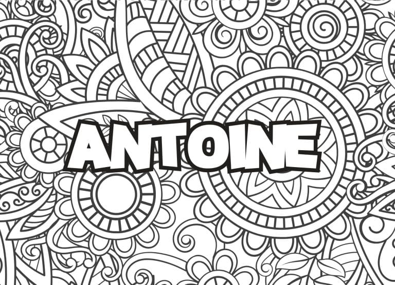 Prenom Antoine Coloriage mandala - dessin gratuit &agrave; imprimer