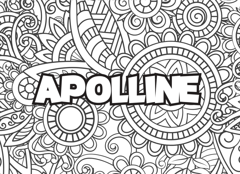 Prenom Apolline Coloriage mandala - dessin gratuit &agrave; imprimer