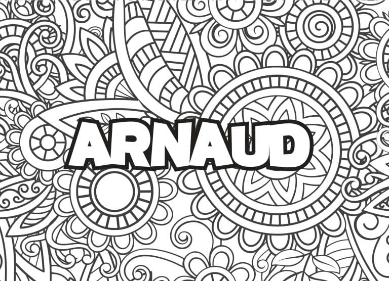 Prenom Arnaud Coloriage mandala - dessin gratuit &agrave; imprimer