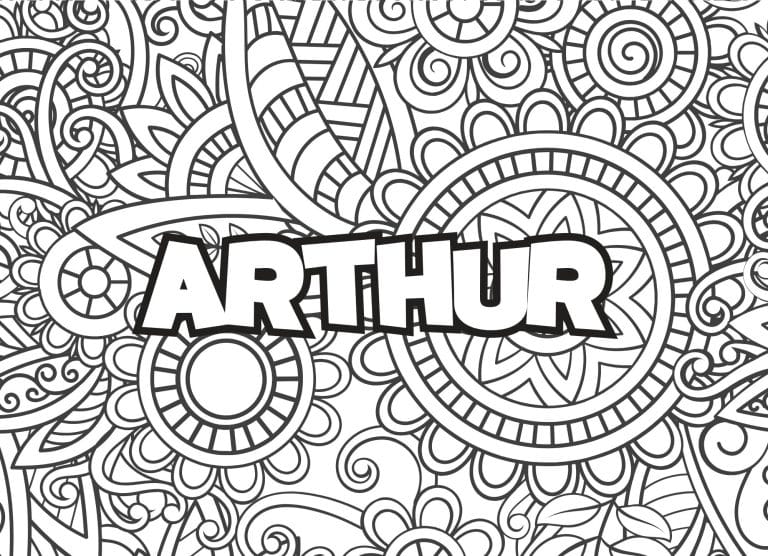 Prenom Arthur Coloriage mandala - dessin gratuit &agrave; imprimer