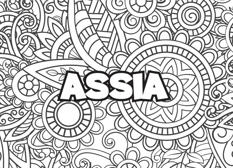 Prenom Assia Coloriage mandala - dessin gratuit &agrave; imprimer