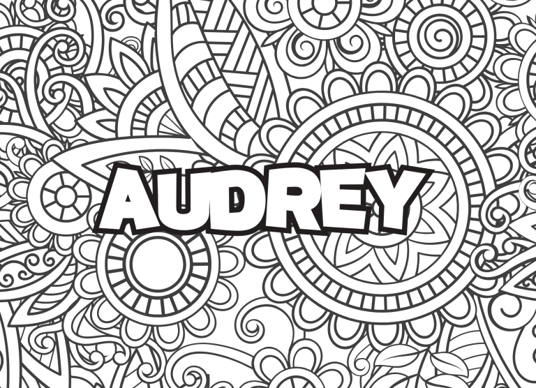 Prenom Audrey Coloriage mandala - dessin gratuit &agrave; imprimer